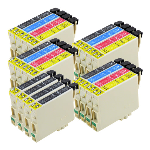 Cartuchos de tinta Epson T0445 compatíveis (8 pretos + 12 cores)