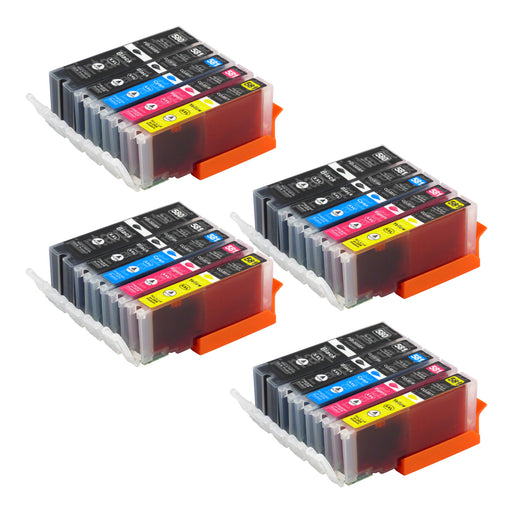 Cartuchos de tinta Canon PGI-580XL/CLI-581XL compatíveis (8 pretos + 12 cores)
