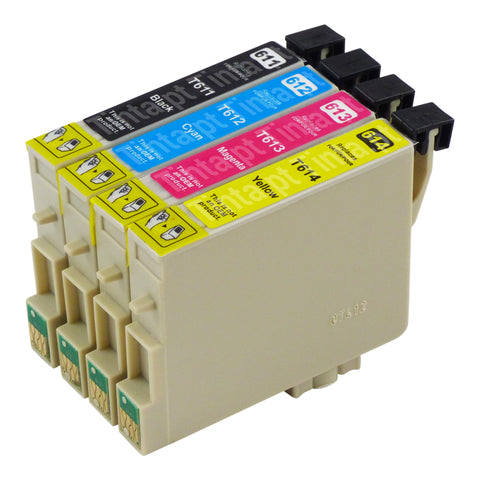 Cartuchos de tinta Epson T0615 compatíveis (1 preto + 3 cores)