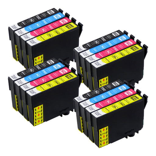 Cartuchos de tinta Epson 502XL compatíveis (4 pretos + 12 cores)