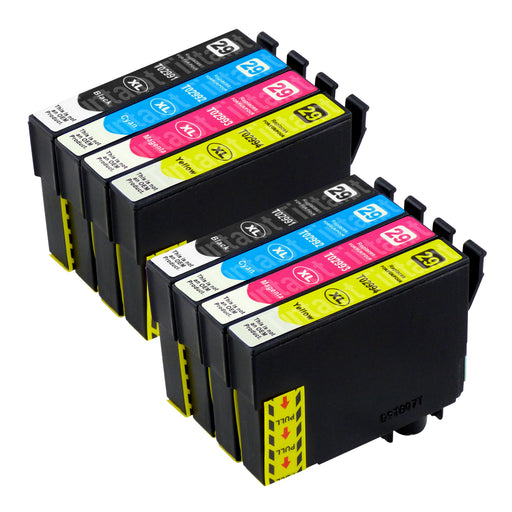 Cartuchos de tinta Epson T29XL compatíveis (2 pretos + 6 cores)