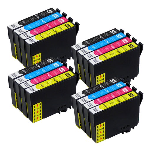 Cartuchos de tinta Epson T1295 compatíveis (4 pretos + 12 cores)