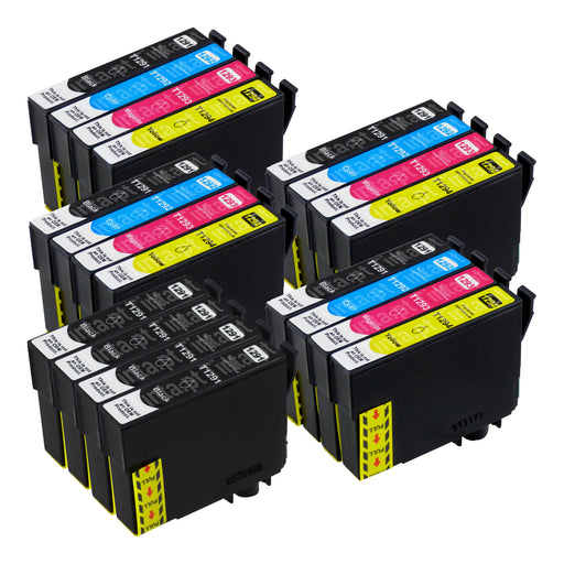 Cartuchos de tinta Epson T1295 compatíveis (8 pretos + 12 cores)
