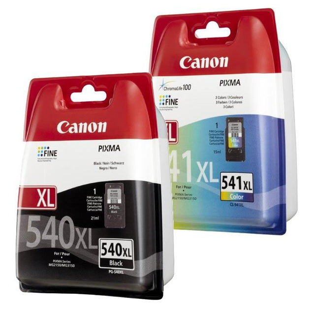 Cartuchos de tinta originais Canon PG540-CL541