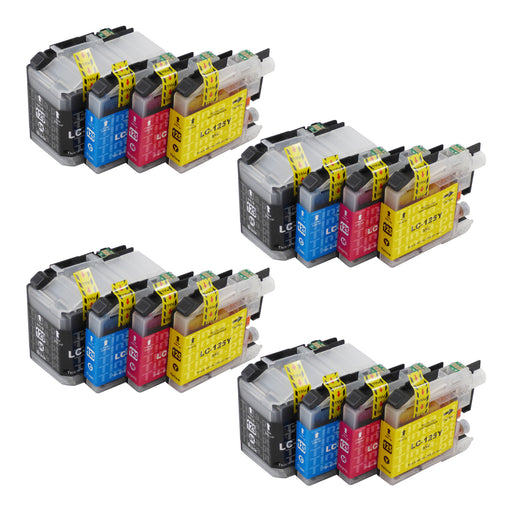 Cartuchos de tinta Brother LC129XL compatíveis (4 pretos + 12 cores)