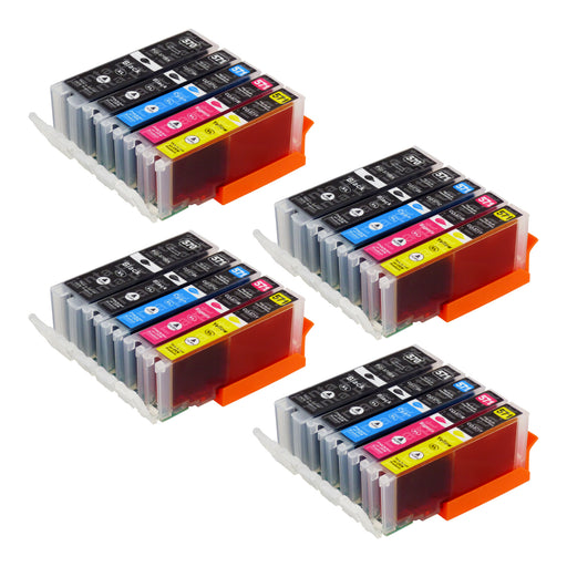 Cartuchos de tinta Canon PGI-570XL/CLI-571XL compatíveis (8 pretos + 12 cores)
