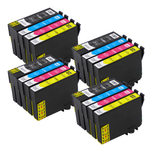 Cartuchos de tinta Epson T13XL compatíveis (4 pretos + 12 cores)