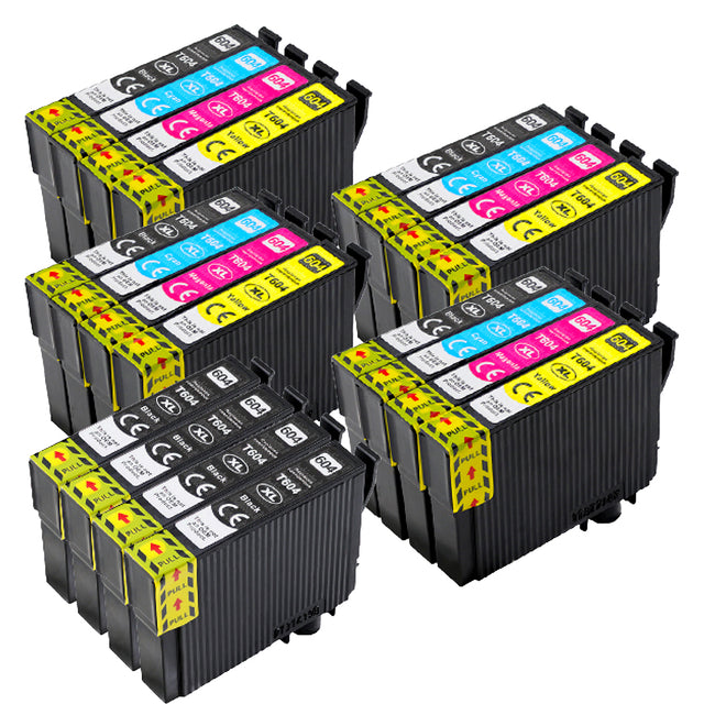 Cartuchos de tinta Epson 604XL compatíveis (8 pretos + 12 cores)