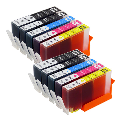 Cartuchos de tinta HP 364XL compatíveis (2 pretos + 2 pretos fotográficos + 6 cores)