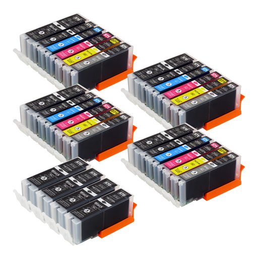 Cartuchos de tinta Canon PGI-570XL/CLI-571XL compatíveis (12 pretos + 12 coloridos + 4 cinzas)