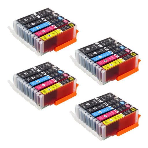 Cartuchos de tinta Canon PGI-550XL/CLI-551XL compatíveis (8 pretos + 12 cores)