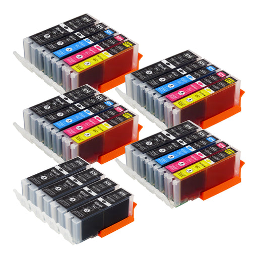 Cartuchos de tinta Canon PGI-570XL/CLI-571XL compatíveis (12 pretos + 12 cores)