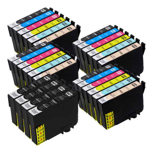 Cartuchos de tinta Epson T0807 compatíveis (8 pretos + 20 cores)