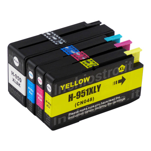 Cartuchos de tinta HP 950XL/951XL compatíveis (1 preto + 3 cores)