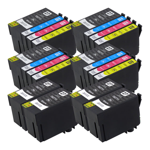 Cartuchos de tinta Epson T27XL compatíveis (8 pretos + 12 cores)