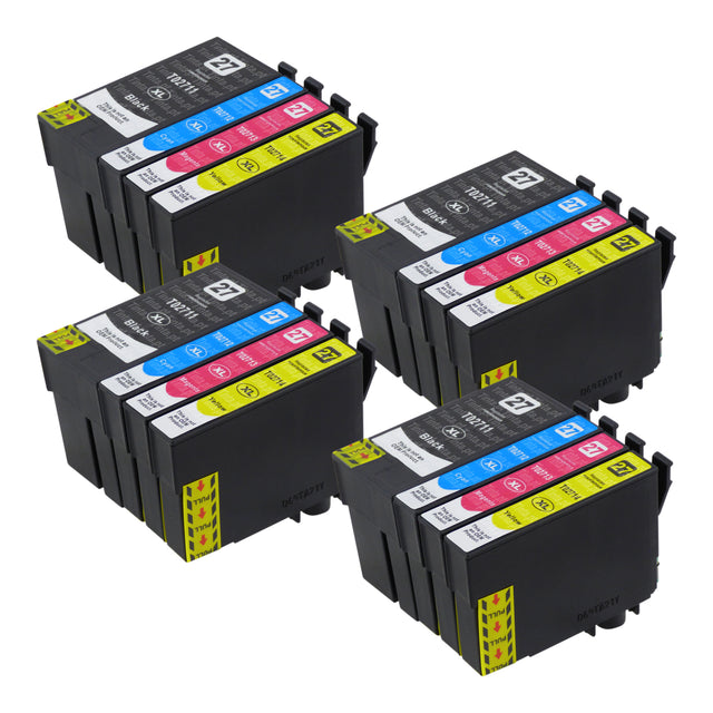 Cartuchos de tinta Epson T27XL compatíveis (4 pretos + 12 cores)