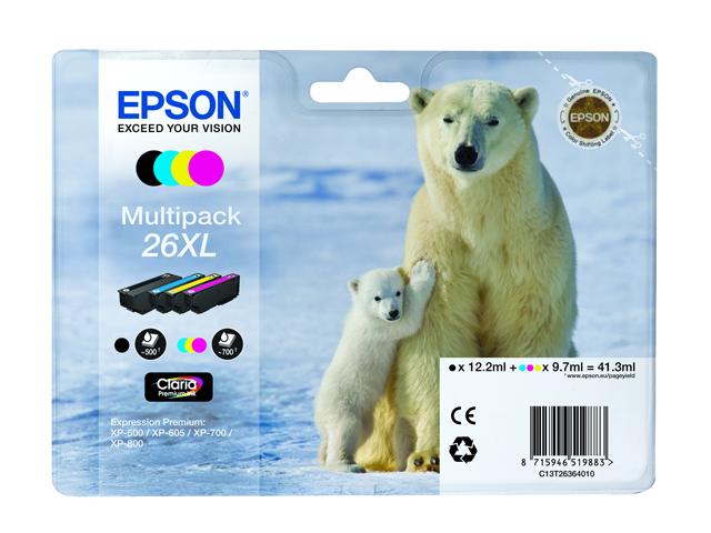 Cartuchos de tinta originais Epson T26XL (T2636)