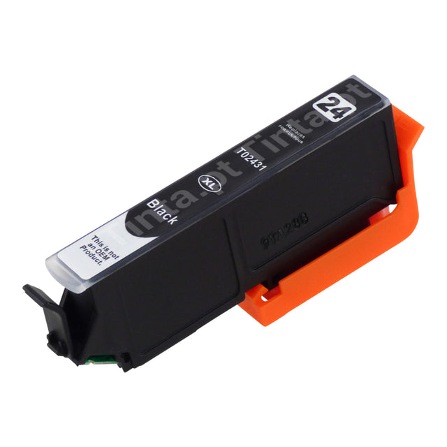 Cartuchos de tinta pretos Epson T24XL compatíveis (1 preto)