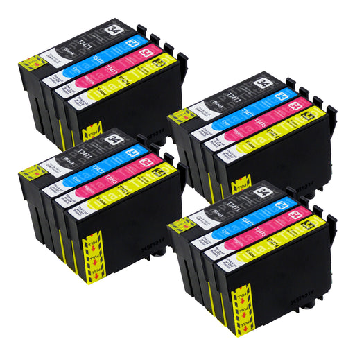 Cartuchos de tinta Epson T34XL compatíveis (4 pretos + 12 cores)