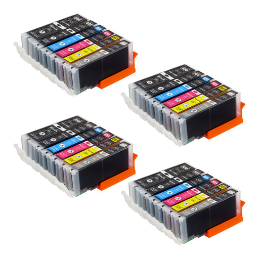 Cartuchos de tinta Canon PGI-550XL/CLI-551XL compatíveis (8 pretos + 12 coloridos + 4 cinzas)