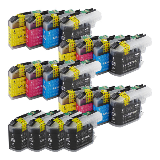 Cartuchos de tinta Brother LC227XL compatíveis (8 pretos + 12 cores)