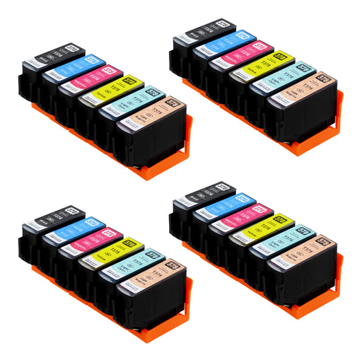 Cartuchos de tinta Epson 378XL compatíveis (4 pretos + 20 cores)