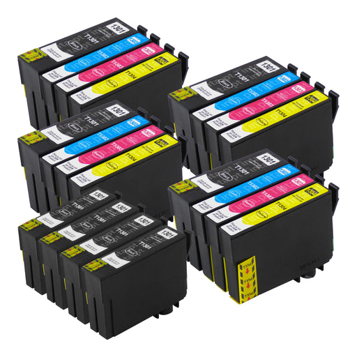 Cartuchos de tinta Epson T13XL compatíveis (8 pretos + 12 cores)
